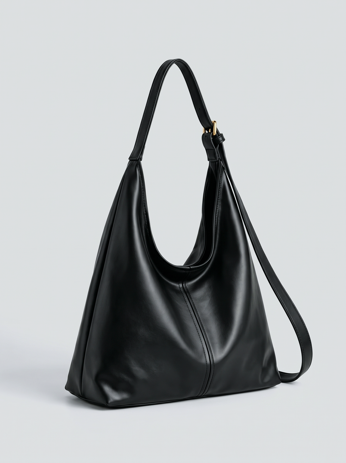Evie | Women’s Shoulder Bag | Shoulder Strap Slouchy Shape Everyday Use - black, image 01 - Glorysoul