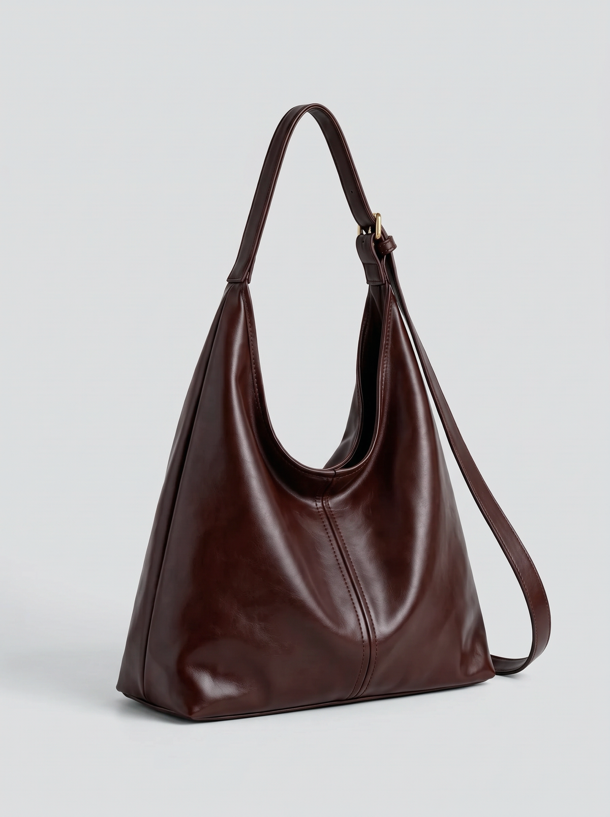 Evie | Women’s Shoulder Bag | Shoulder Strap Slouchy Shape Everyday Use - brown, image 02 - Glorysoul