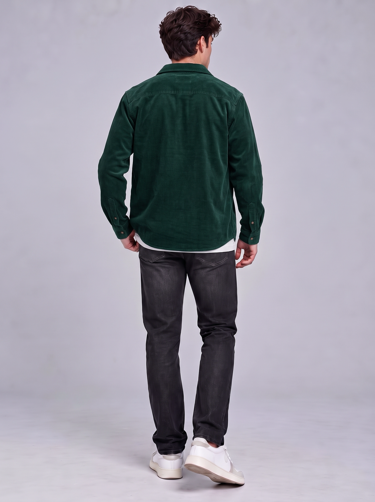 Harry | Men’s Button-Front Overshirt | Point Collar Chest Pockets Everyday Wear - green, image 12 - Glorysoul